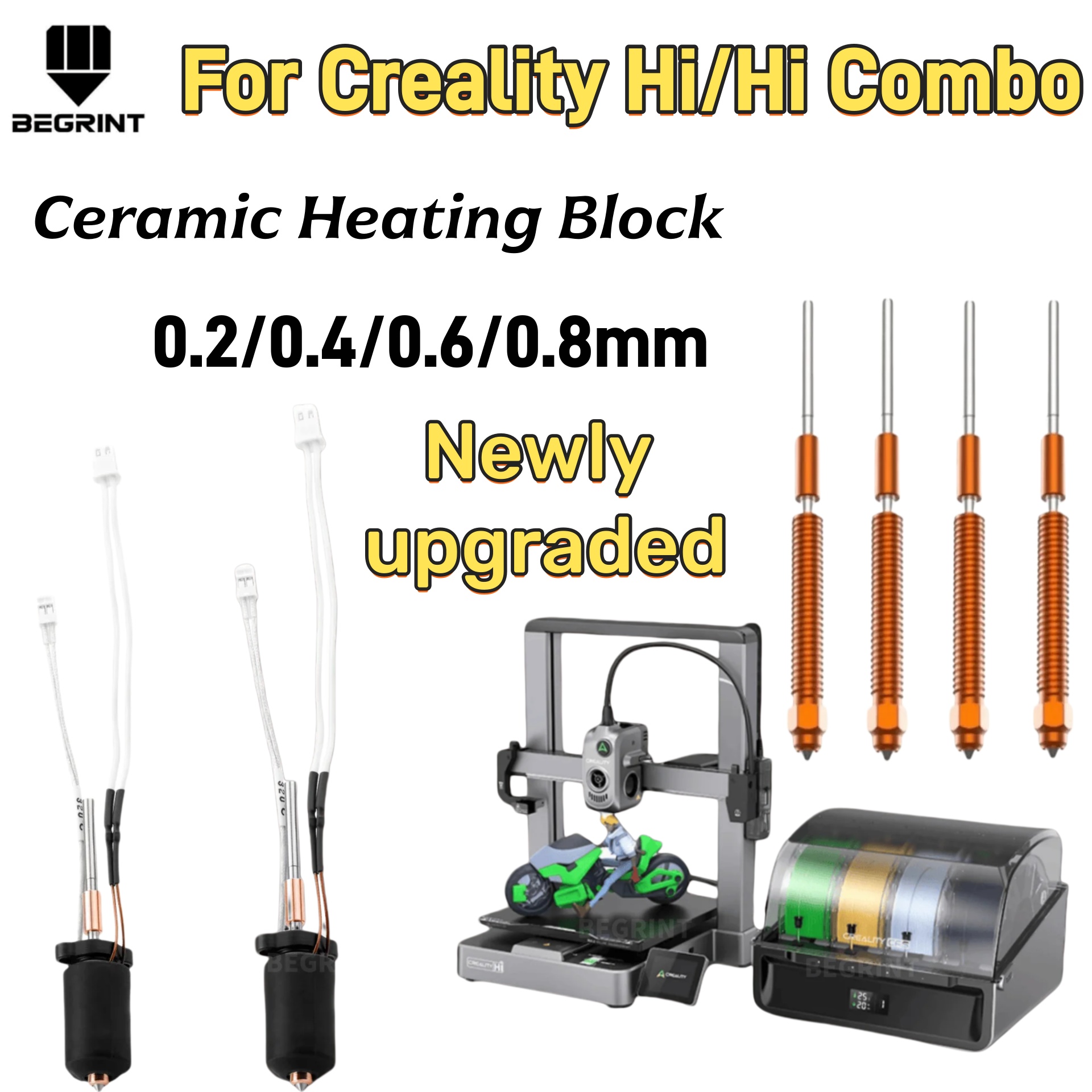 3D Printer Hotend Kit - High Temp Ceramic Heater Hotend Kit