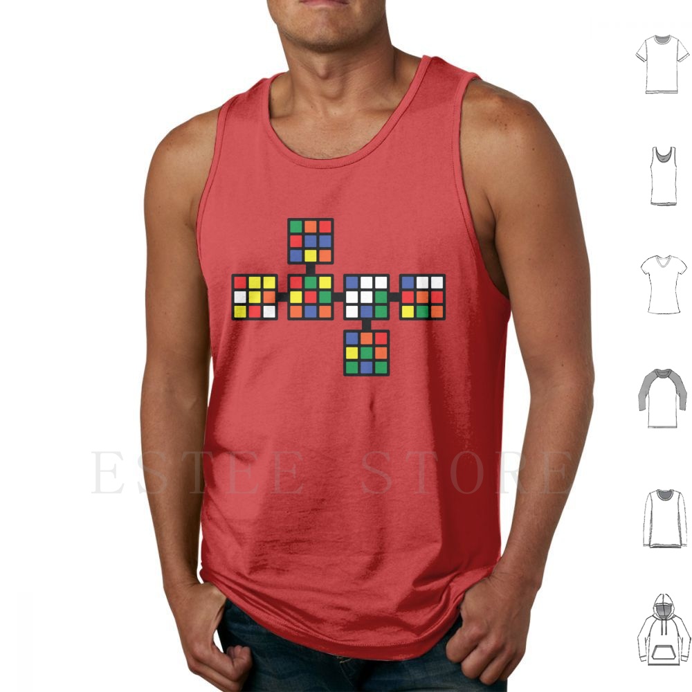 3D Printing Nerd - Tank Tops Vest Sleeveless Cube Colors