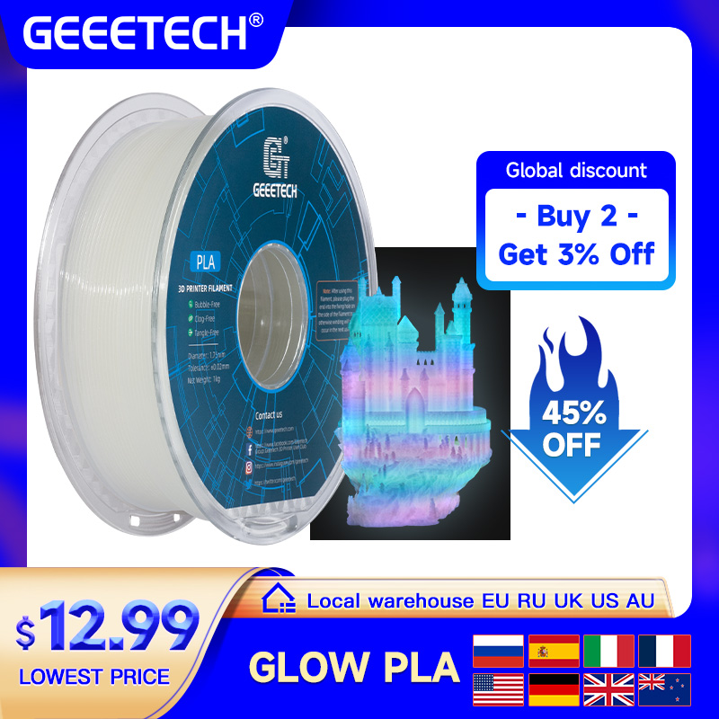3D Printing Warehouse - GEEETECH Phát Sáng PLA 1.75Mm 1Kg