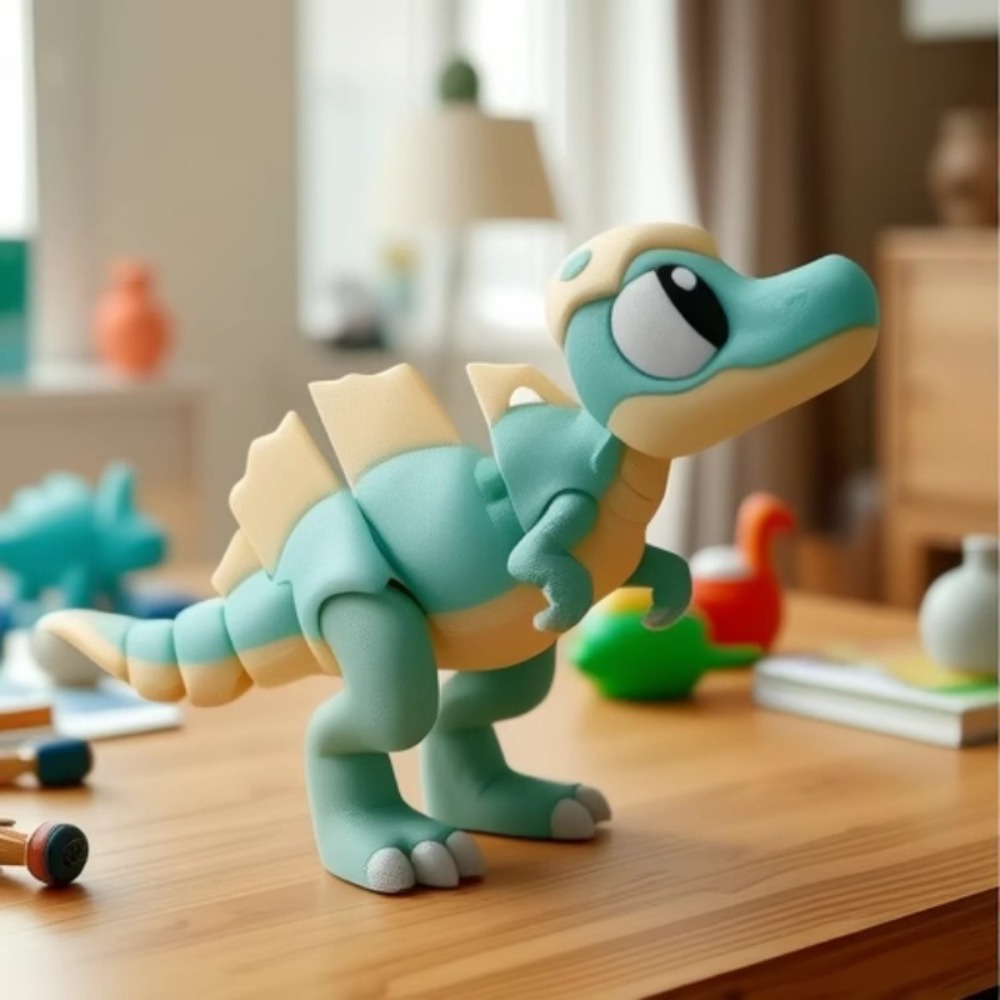 3D Printed Cartoon Tyrannosaur - đánh giá và giá 3D Printing Gif