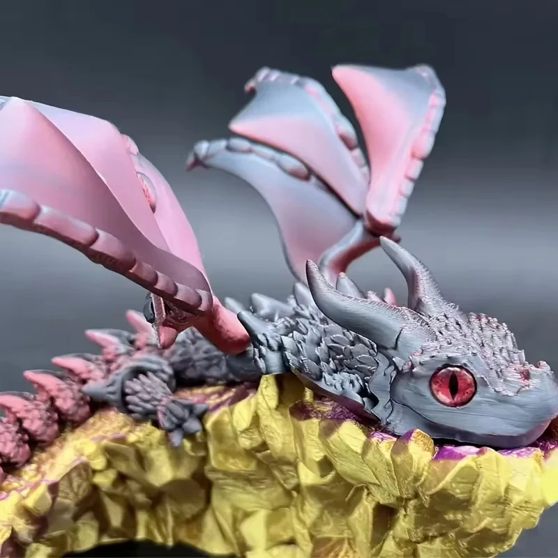 1pc 3d Printed Dragon With Win - đánh giá và giá 3D Printing Gif