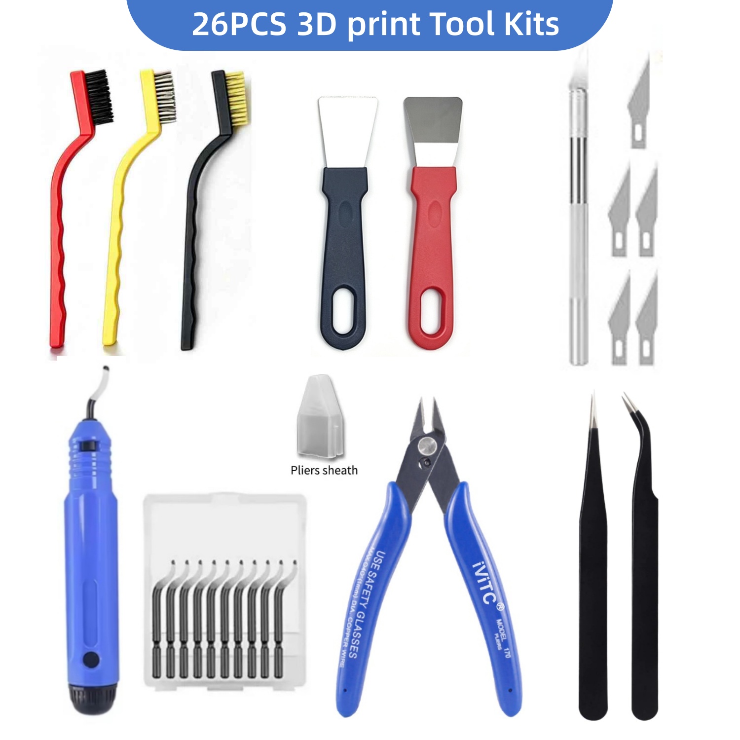26PCS 3D Print Tool Kit Scrape - đánh giá và giá 3D Printing Nerd