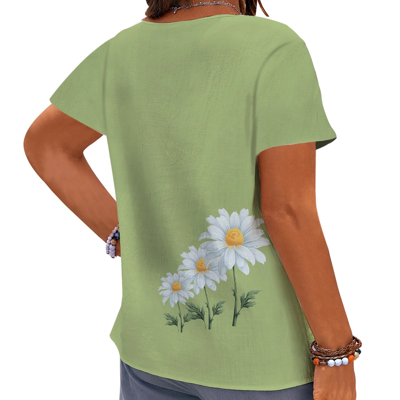 CLOOCL Daisy Floral Women T-sh - đánh giá và giá 3D Printing Drawing