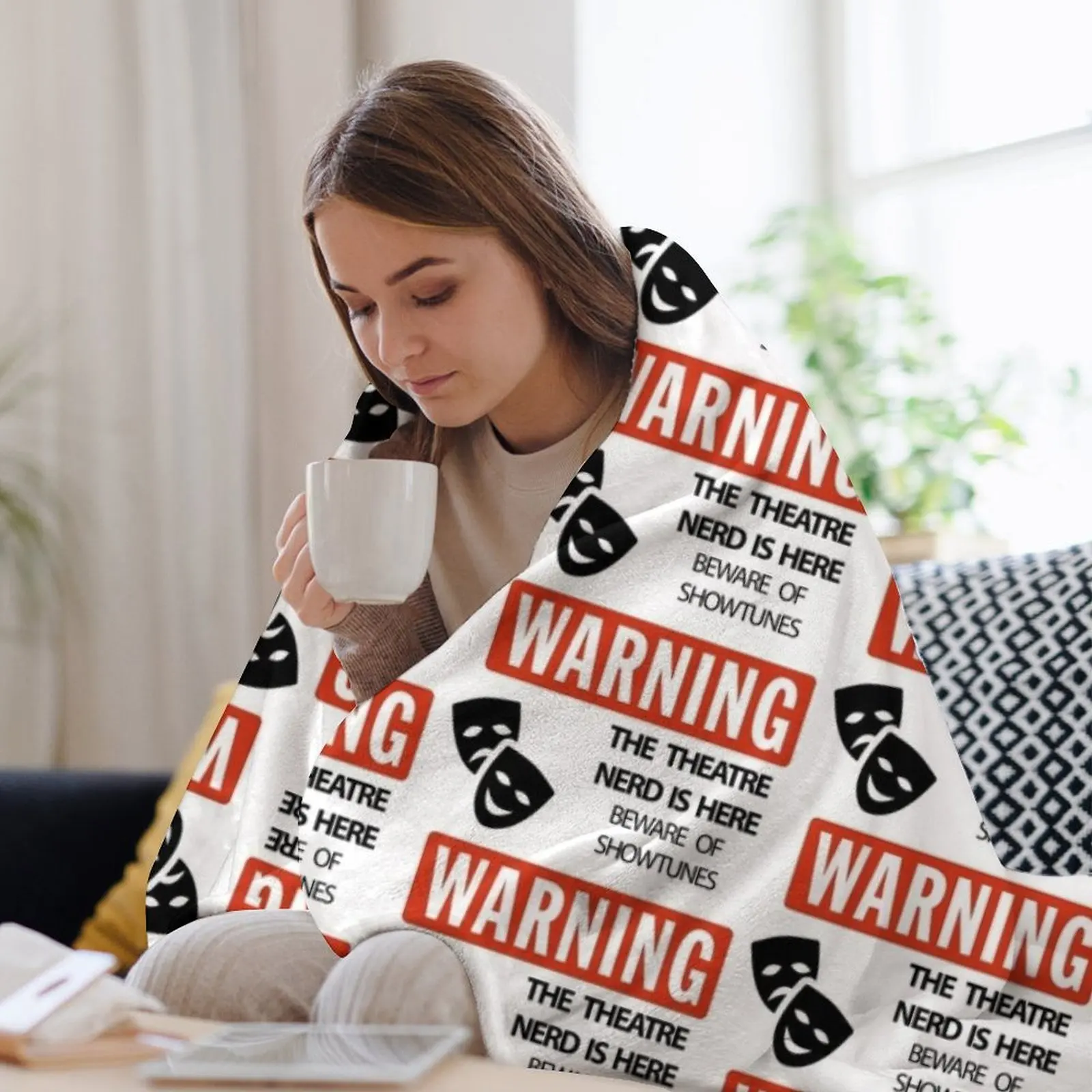 WARNING Theatre Nerd Throw Bla - đánh giá và giá 3D Printing Nerd
