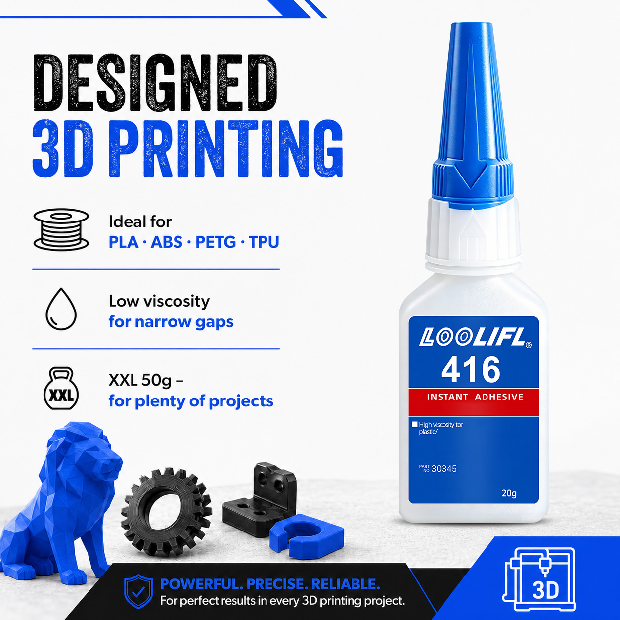 Loolifl 416 Instant Adhesive I - đánh giá và giá 3D Printing Glue Stick