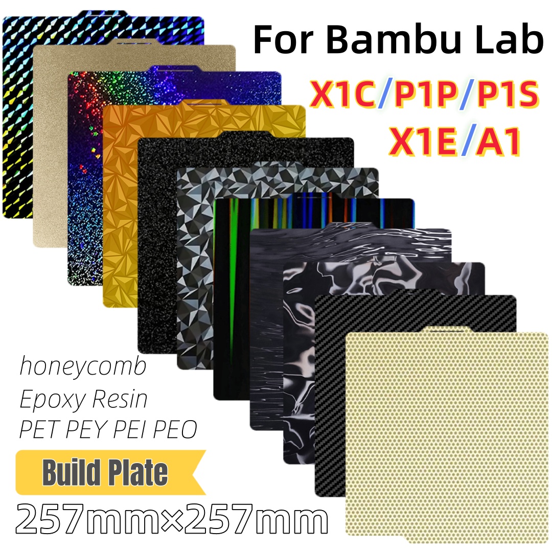 Build Plate 257x257 Spring Ste - đánh giá và giá 3D Printing Bambu Lab